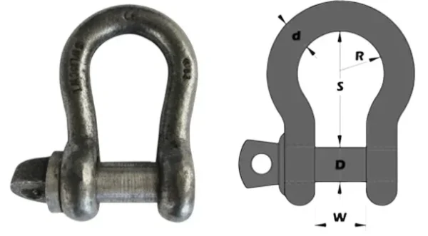 bs3032shackle BS3032 Self Colour Large Bow Shackles